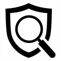Security Scan icon concept in black color vector