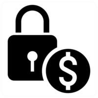 Savings Security icon concept in black color vector
