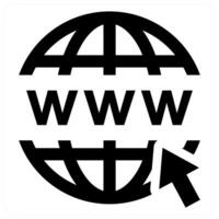 Search Domain concept in black color vector
