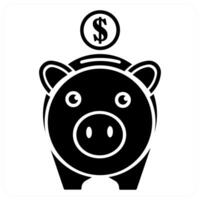 Savings concept in black color vector