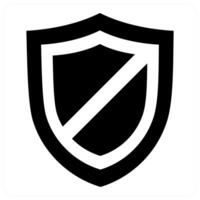 Security and safety concept in black color vector