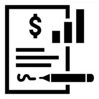 Invoice icon concept in black color vector