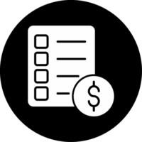 Upcoming Payment Notification Glyph Circle Inverted vector