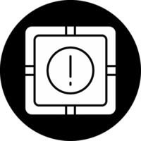 Subscription Renewal Alert Glyph Circle Inverted vector