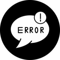 System Error Detected Alert Glyph Circle Inverted vector