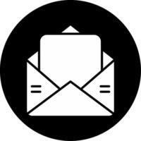 Mark Message as Read Glyph Circle Inverted vector