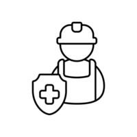 Icon a occupational safety isolated against a clean background. vector