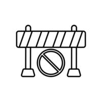 Icon a restricted area, isolated against a clean background. vector