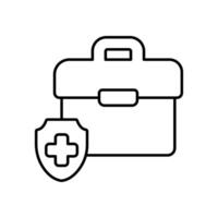 Icon a first aid kit, isolated against a clean background., vector