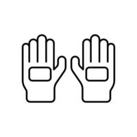 Icon a gloves, isolated against a clean background vector