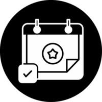 Automatic Email Reply Glyph Circle Inverted vector