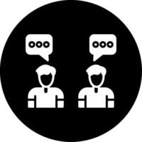 Follow Up Message Reminder Glyph Circle Inverted vector