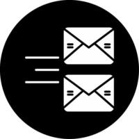 Subscriber List Message Glyph Circle Inverted vector