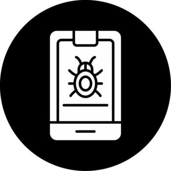 Code Review Assignment Alert Glyph Circle Inverted vector