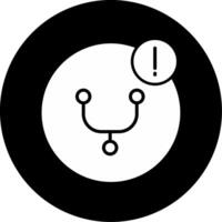 Task Assigned on Issue Tracker Glyph Circle Inverted vector