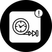 Stakeholder Communication Alert Glyph Circle Inverted vector