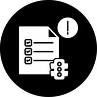 Team Resource Assignment Notification Glyph Circle Inverted vector