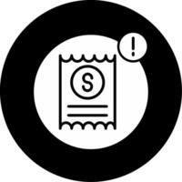 Tax Return Filing Reminder Glyph Circle Inverted vector