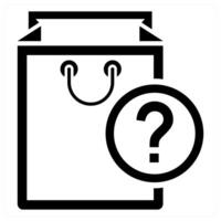 Shopping Queries icon concept in black color vector