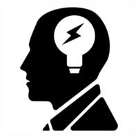 Smart Idea icon concept in black color vector