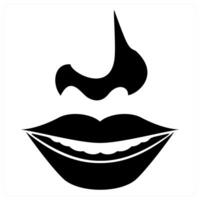 Smile icon concept in black color vector