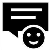 Smile Feedback concept in black color vector