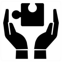 Solution Provider icon concept in black color vector