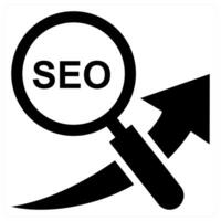 SEO Service concept in black color vector