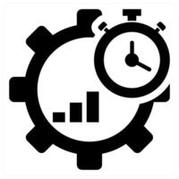 SEO performance icon concept in black color vector