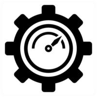 SEO Performance icon in black color vector