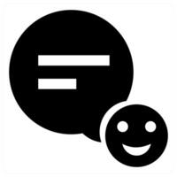 Smiley Feedback icon concept in black color vector