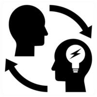 Skill Transfer icon concept in black color vector