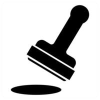Stamp icon concept in black color vector