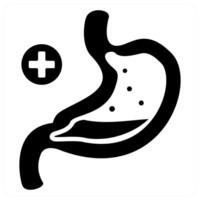 Stomach icon concept in black color vector