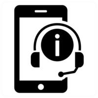 Support App icon concept in black color vector