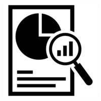 Statistics Reports icon concept in black color vector
