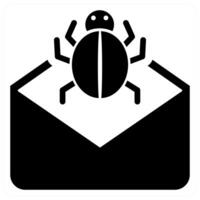 Spam icon concept in black color vector