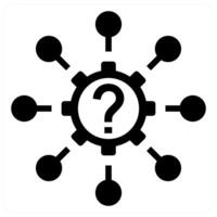 Support Network icon concept in black color vector