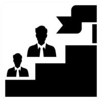 Successand achievement in black color vector