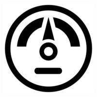 Speed icon concept in black color vector