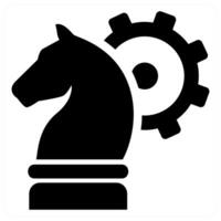 Strategy and planning concept in black color vector