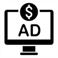 Sponsor icon concept in black color vector
