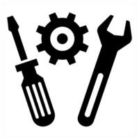 Tools icon concept in black color vector