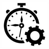 Time Management and organization in black color vector