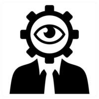 Vision concept in black color vector