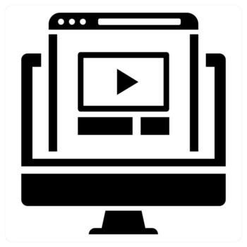 Tutorials icon concept in black color vector