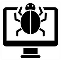 Virus Infected icon concept in black color vector