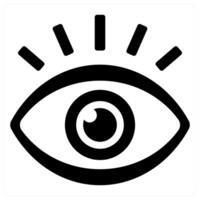 Vision in black color vector