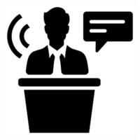 Transcript icon concept in black color vector