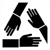 Unity icon concept in black color vector